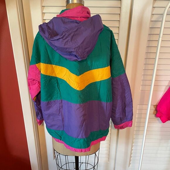 VINTAGE | multicolor ski jacket M - Picture 6 of 9